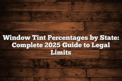 Window Tint Percentages by State: Complete 2025 Guide to Legal Limits