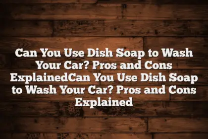 Can You Use Dish Soap to Wash Your Car? Pros and Cons ExplainedCan You Use Dish Soap to Wash Your Car? Pros and Cons Explained