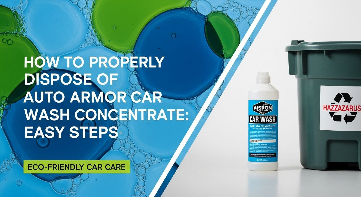 How to Properly Dispose of Auto Armor Car Wash Concentrate: Easy Steps
