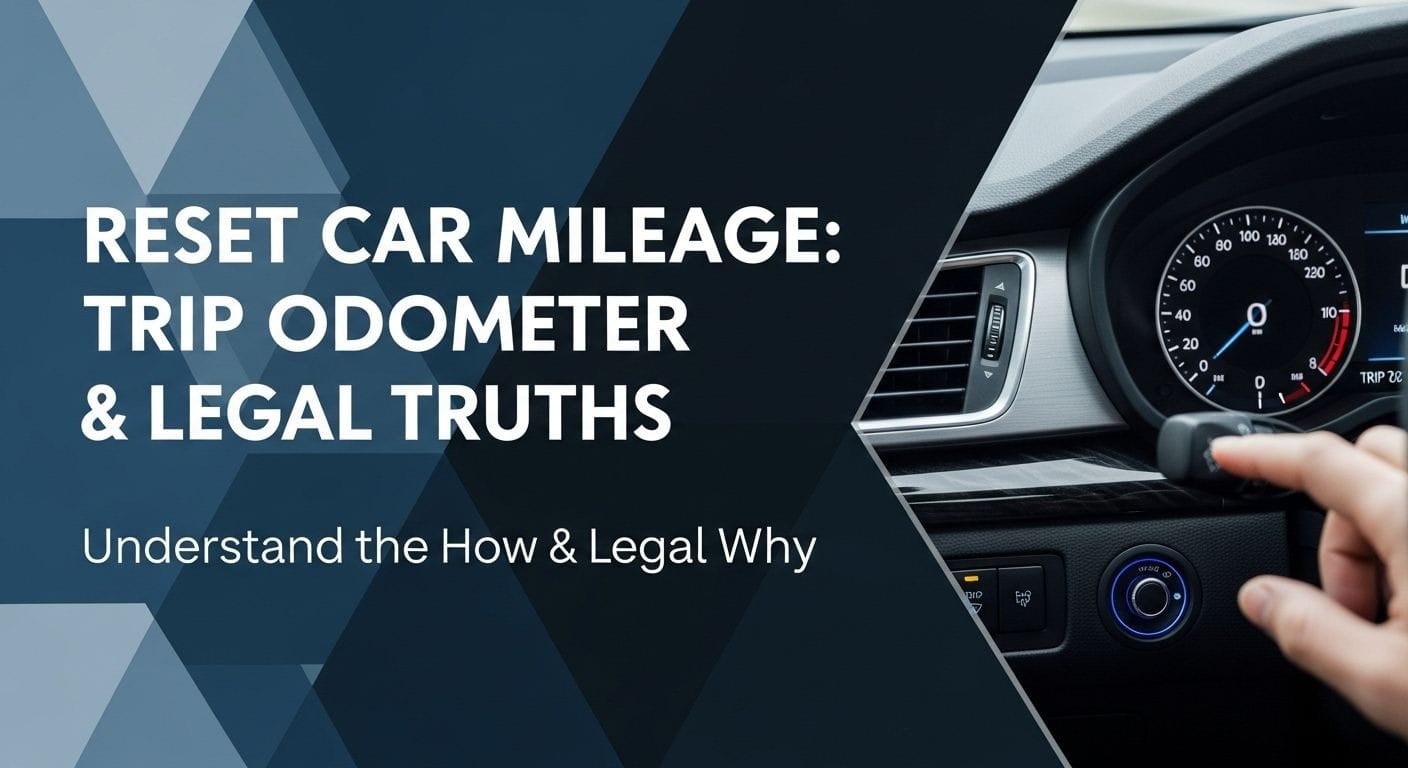 Reset Car Mileage: Trip Odometer & Legal Truths