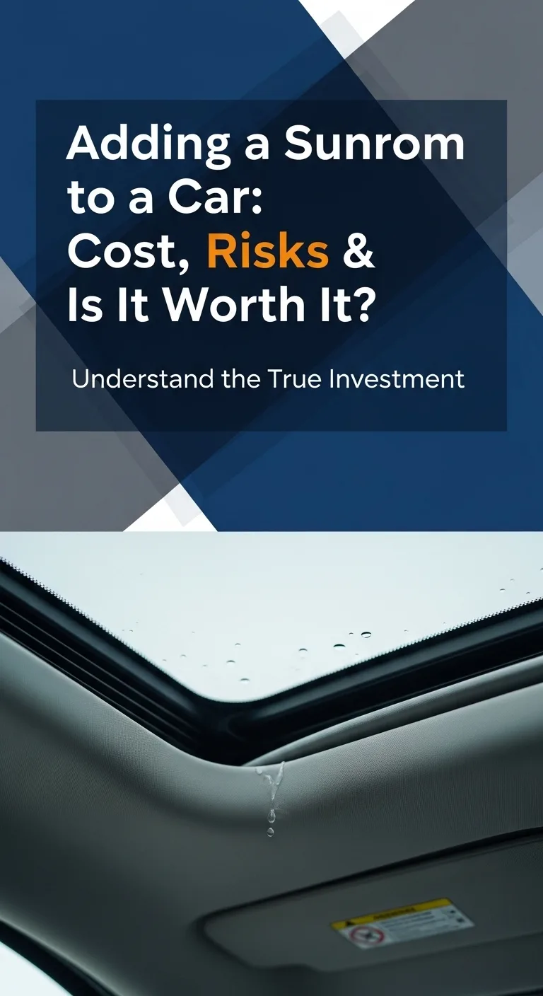 A sleek black car with a newly installed aftermarket sunroof, demonstrating how you can add a sunroof to a car.