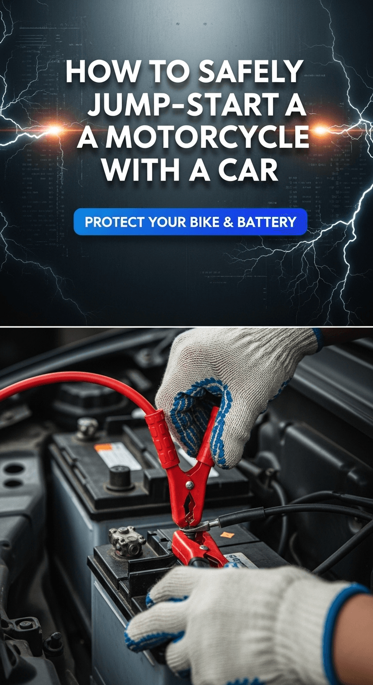 How to Safely Jump-Start a Motorcycle With a Car 1 A detailed guide to can you jumpstart a motorcycle with a car showing key steps and safety checks.