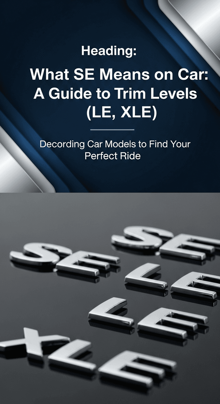 What SE Means on a Car: A Guide to Trim Levels (LE, XLE) 1 what does the se mean on a car