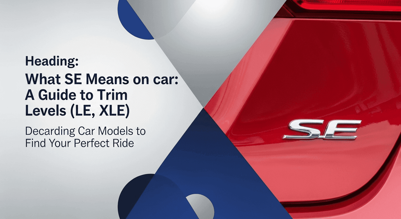 What SE Means on a Car: A Guide to Trim Levels (LE, XLE)