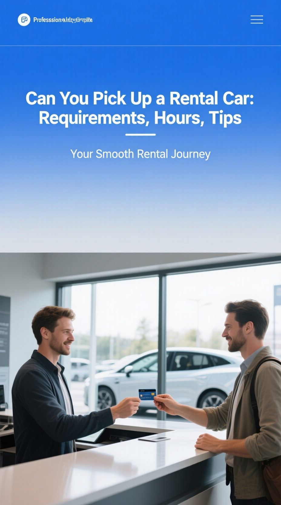 can you pick up a rental car