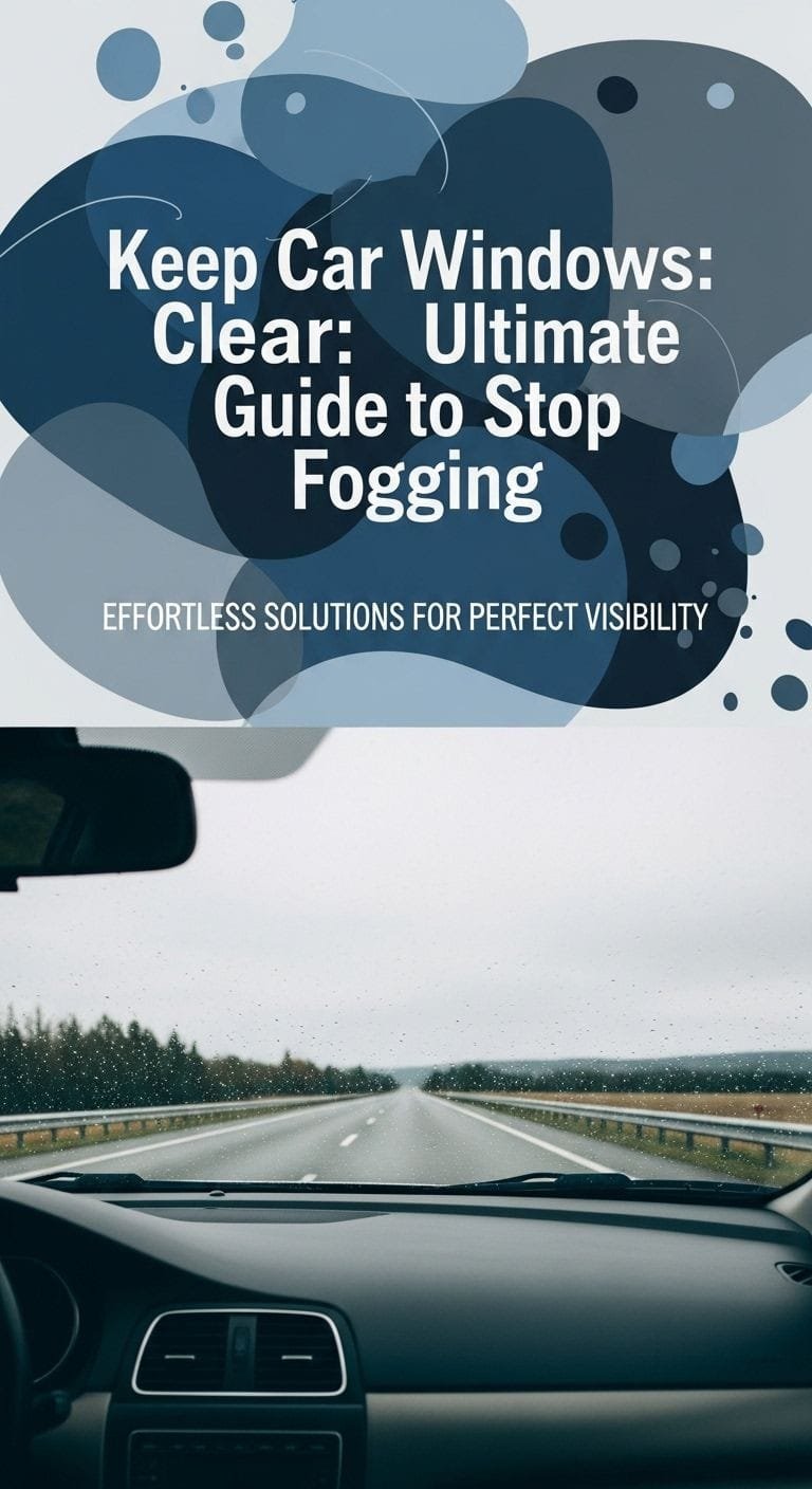 A car's foggy window demonstrating the need for a solution for how to keep car windows from fogging up