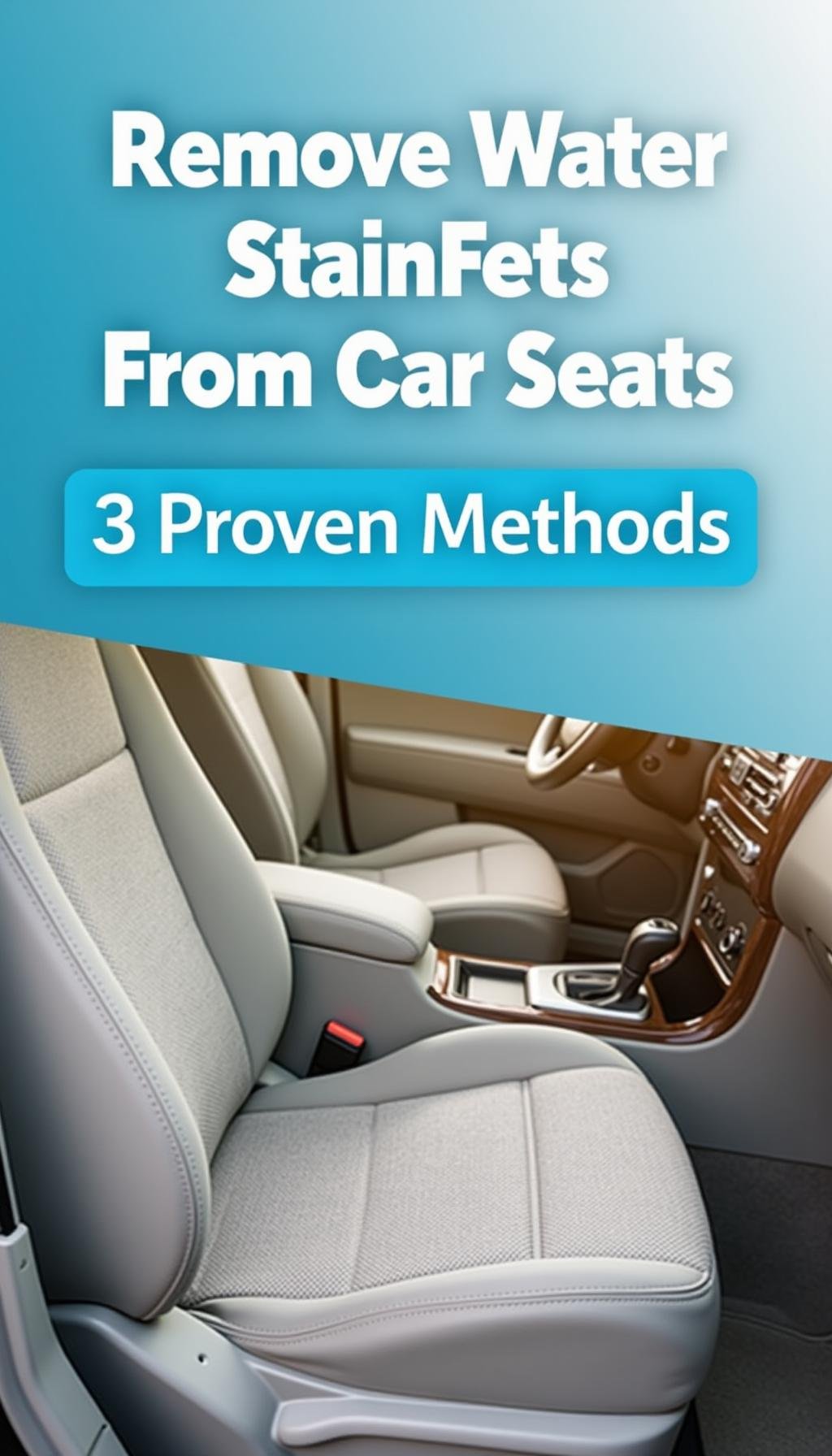 how to get out water stains from car seats