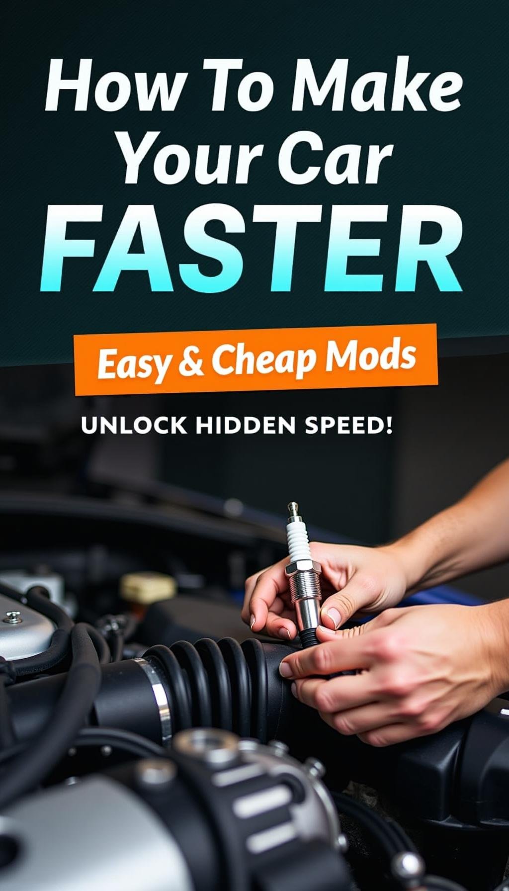 A clean engine bay, which is an easy and free way for how to make a car faster.