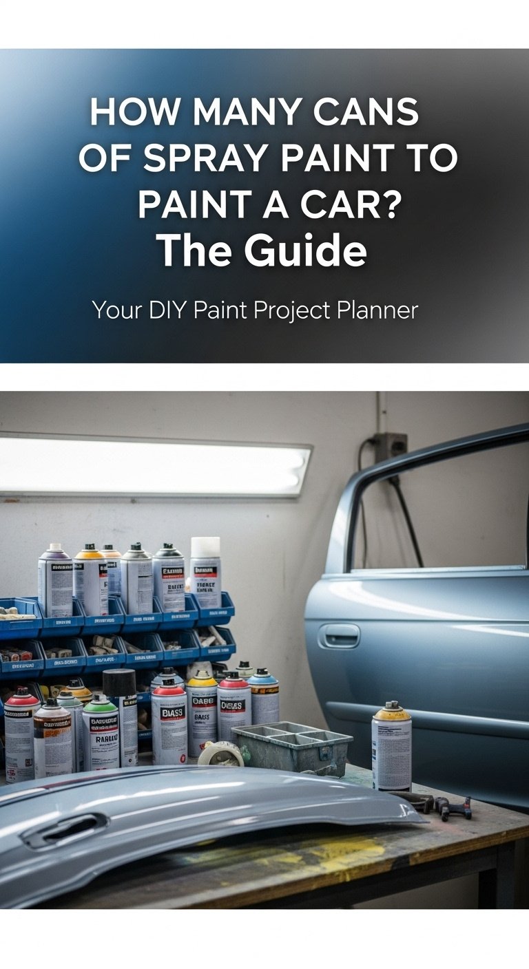 How Many Cans of Spray Paint to Paint a Car? The Guide 1 A detailed chart showing how many cans of spray paint to paint a car for different panels like the roof, bumper, and doors.