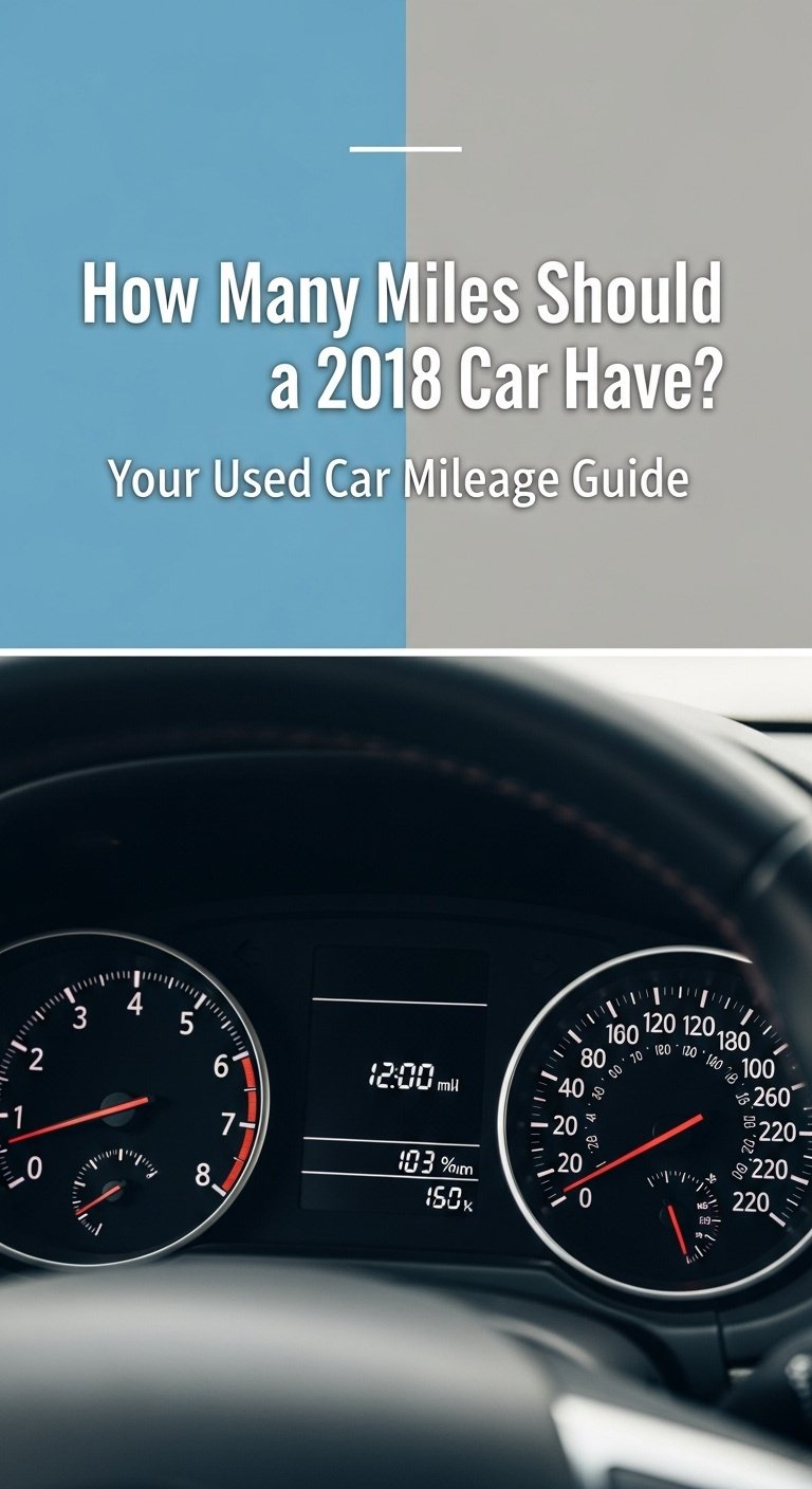 A dashboard showing the odometer reading of a used car, relevant to the topic of how many miles should a 2018 car have.