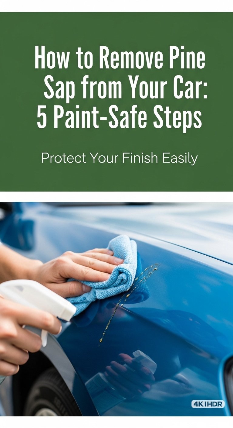 How to Remove Pine Sap from Your Car: 5 Paint-Safe Steps 1 A close-up photo showing how to remove pine sap from your car using a microfiber cloth on a white car hood.