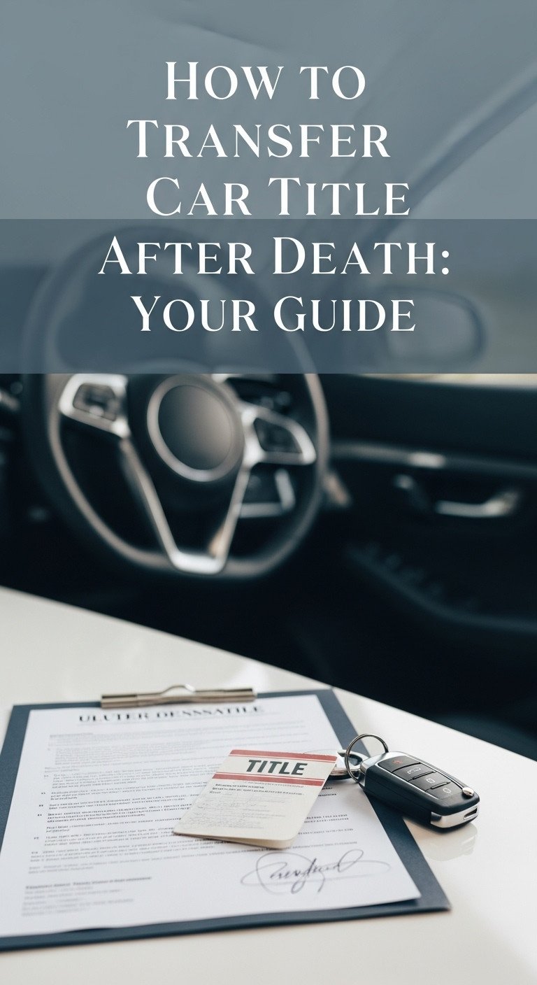 How to Transfer Car Title After Death: Your Guide 1 A checklist and pen next to a car key, symbolizing the process of how to transfer car title after death