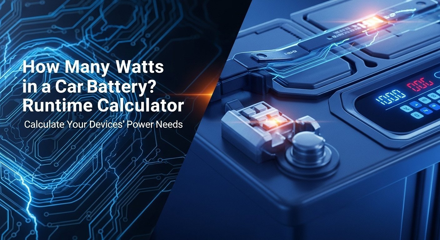 How Many Watts in a Car Battery? Runtime Calculator 12 How Many Watts in a Car Battery? Runtime Calculator