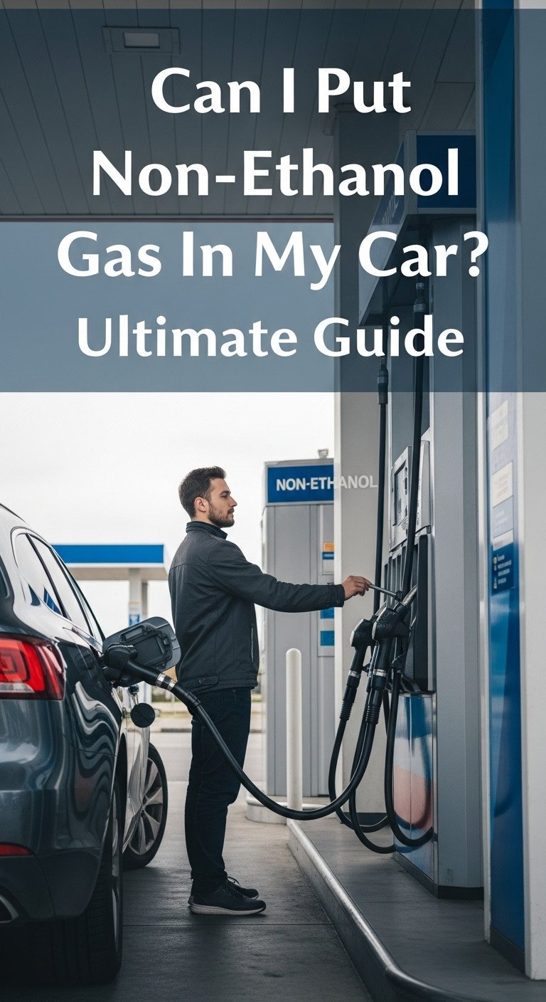 Can I Put Non-Ethanol Gas In My Car? Ultimate Guide 1 A person pumping non-ethanol gas into a modern car's fuel tank, illustrating the main topic of can i put non ethanol gas in my car