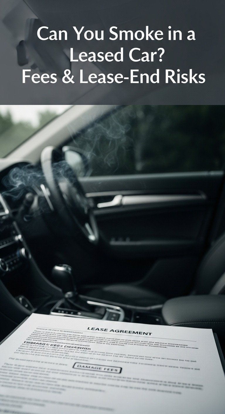 Can You Smoke in a Leased Car? Fees & Lease-End Risks 1 A person reading a car lease agreement with a magnifying glass to check the smoking policy.