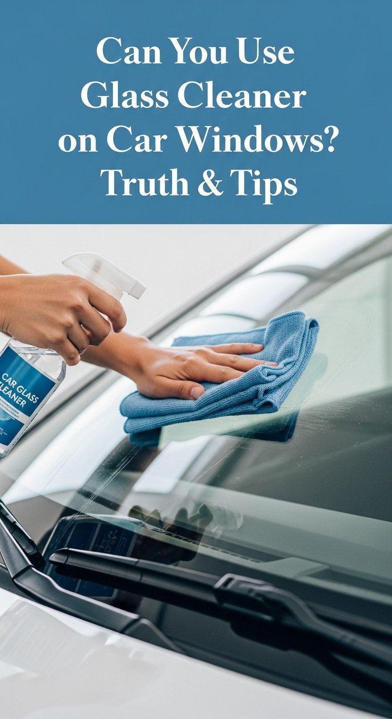 Can You Use Glass Cleaner on Car Windows? Truth & Tips 1 A person cleaning a car window illustrating the topic of can you use glass cleaner on car windows