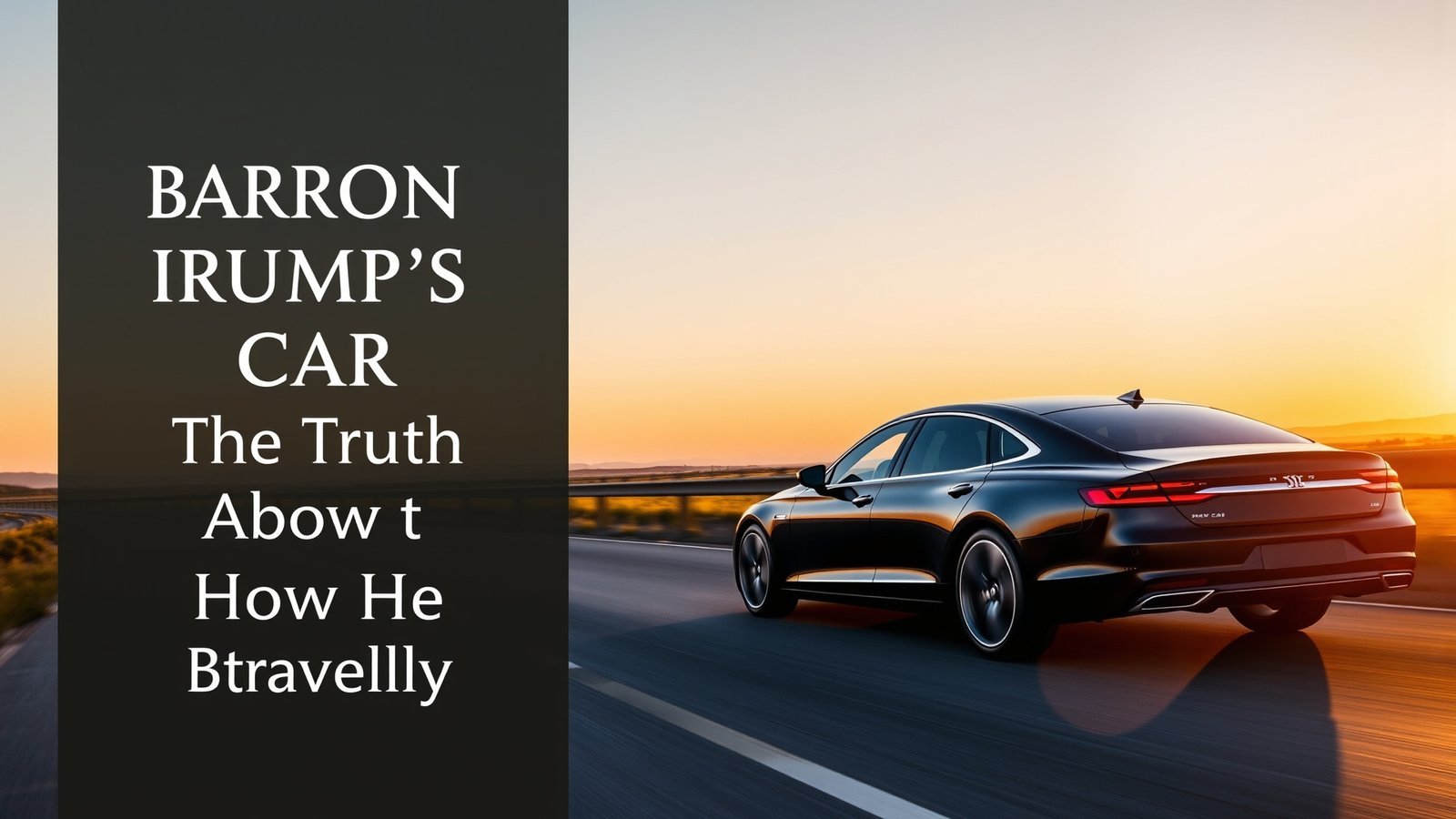 Barron Trump's Car The Truth About How He Actually Travels