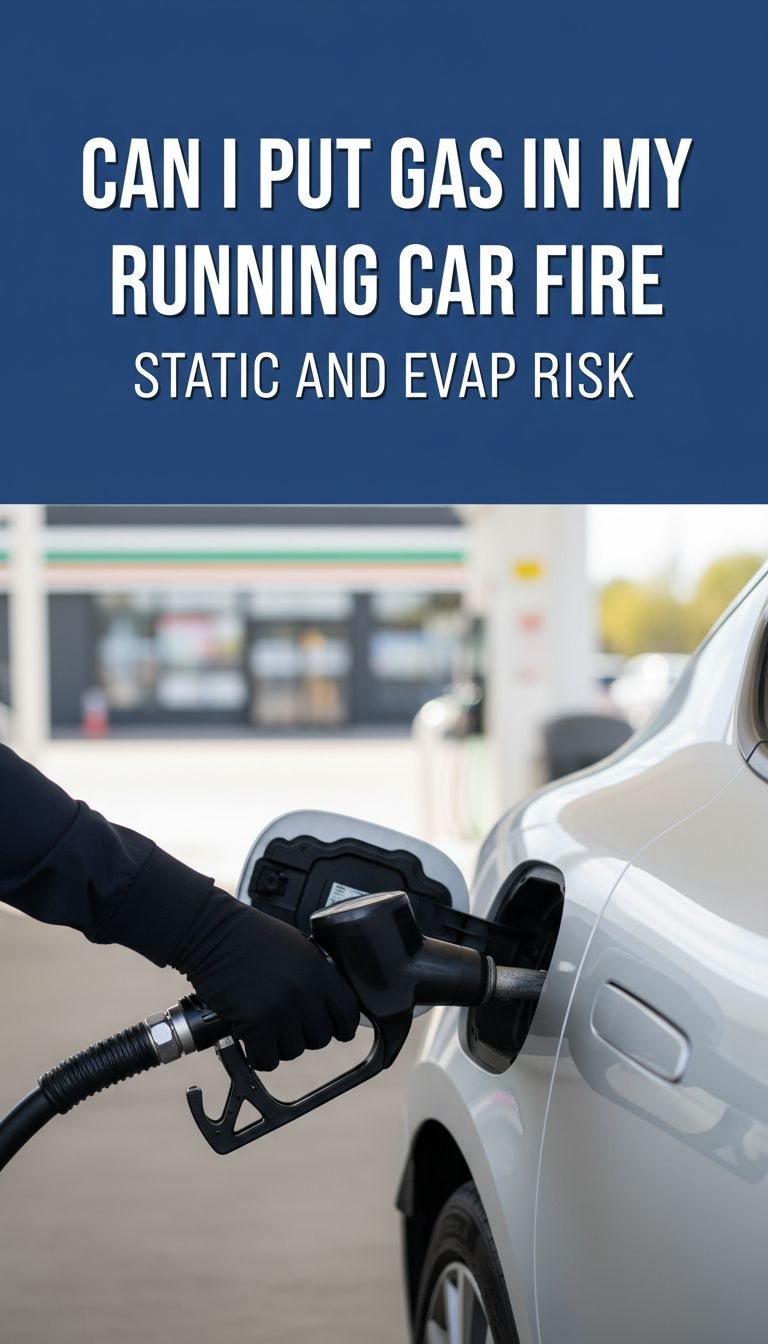 can i put gas in my car while its running