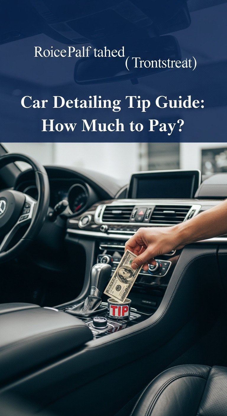 A professional car detailer polishing a black car to a mirror shine, demonstrating the high level of work involved in how much tip for car detailing decisions.