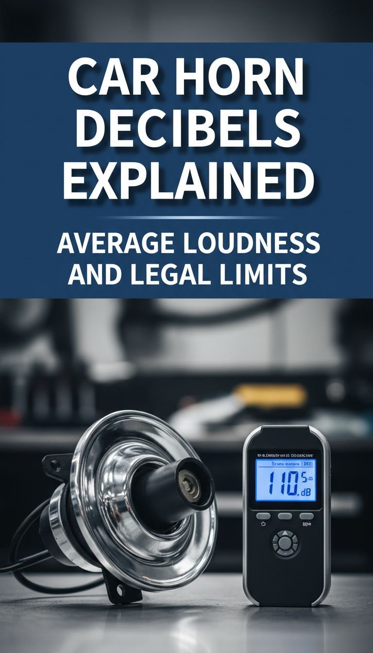 how many decibels is a car horn