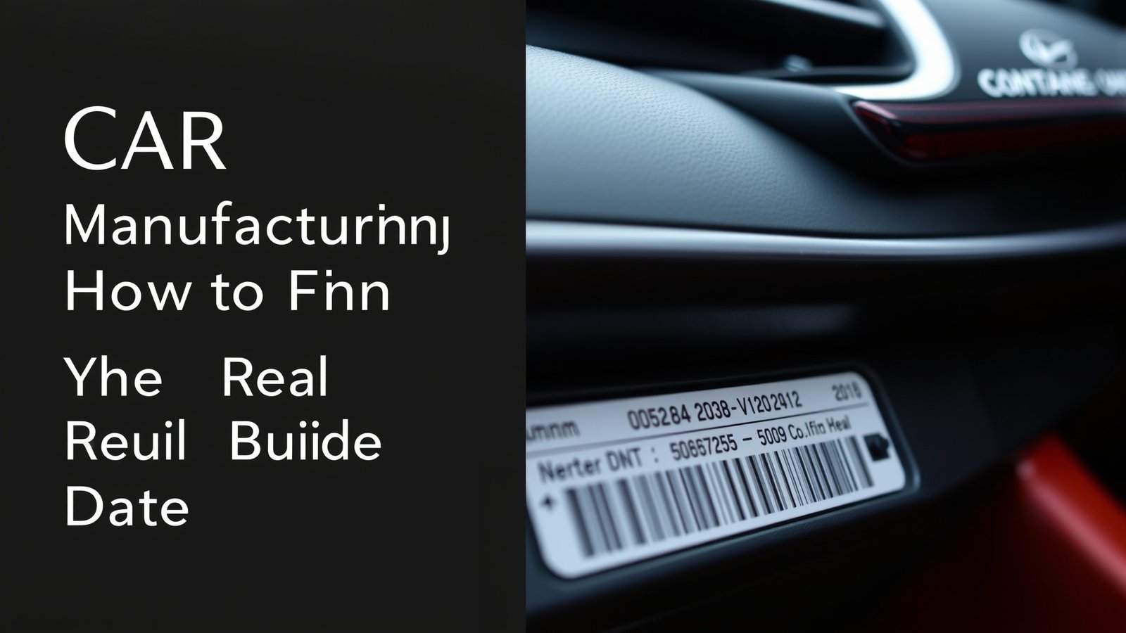 Car Manufacturing Date How to Find the Real Build Date