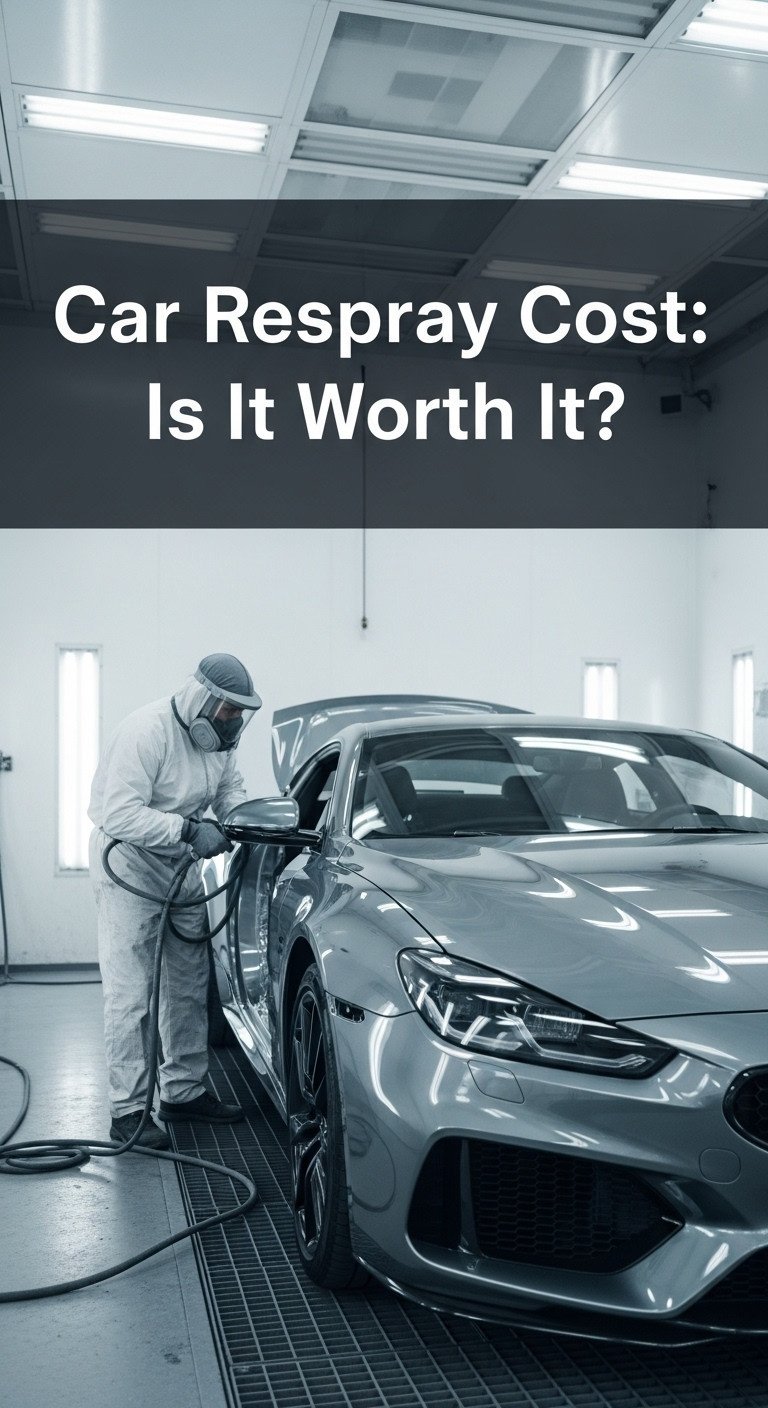 A shiny blue car after a respray, highlighting the topic of how much to respray a car