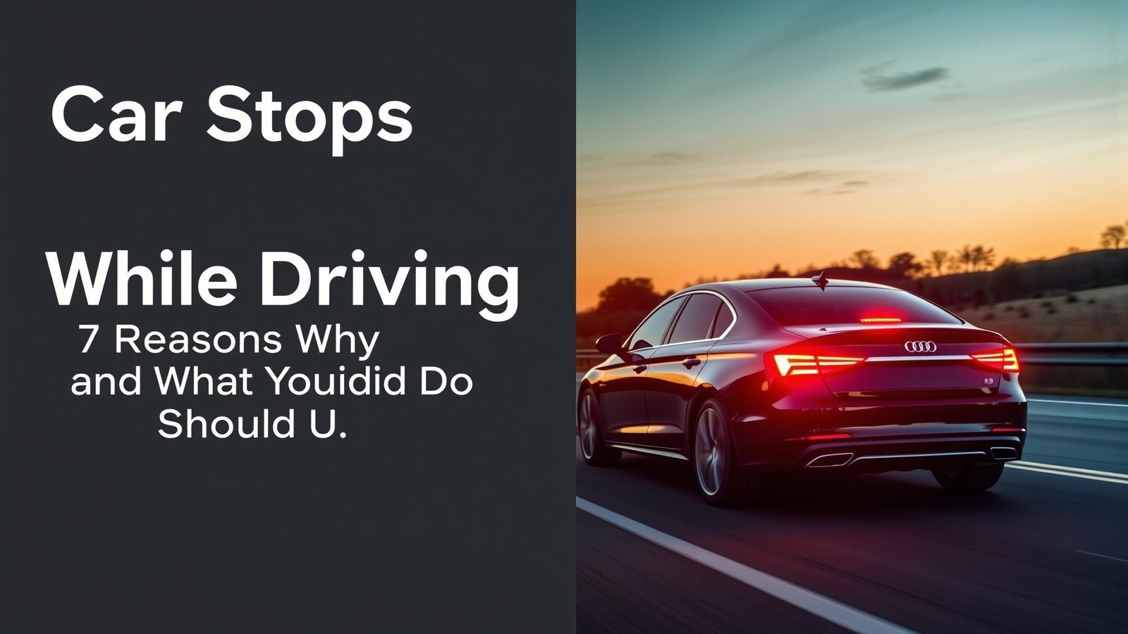 Car Stops While Driving 7 Reasons Why and What You Should Do