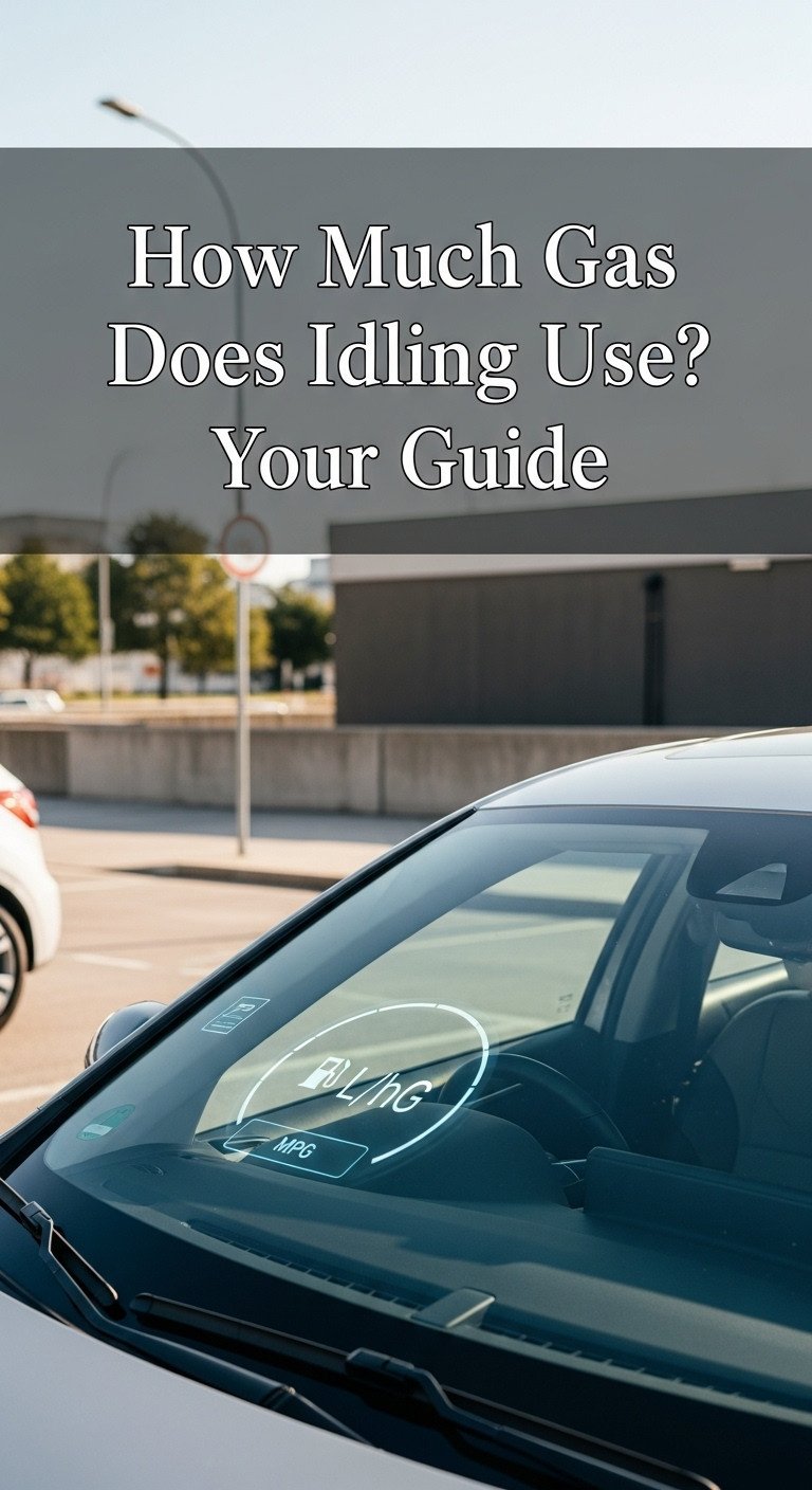 A detailed chart showing how much gas a car uses when idling with different engine sizes.
