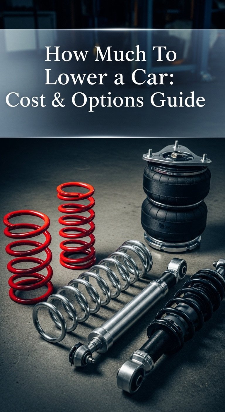 A modified blue sports car that has been lowered, showcasing the aesthetic appeal and stance that results from answering the question of how much to lower a car.