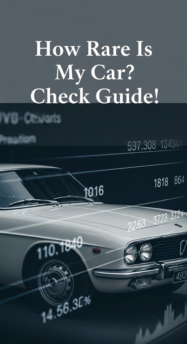 A classic red sports car parked in front of a modern building, illustrating the concept of how rare is my car