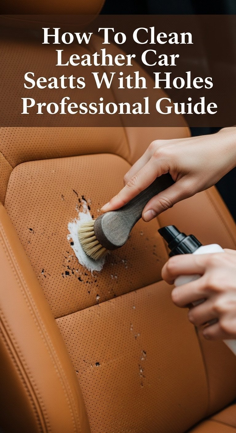 how to clean leather car seats with holes with holes