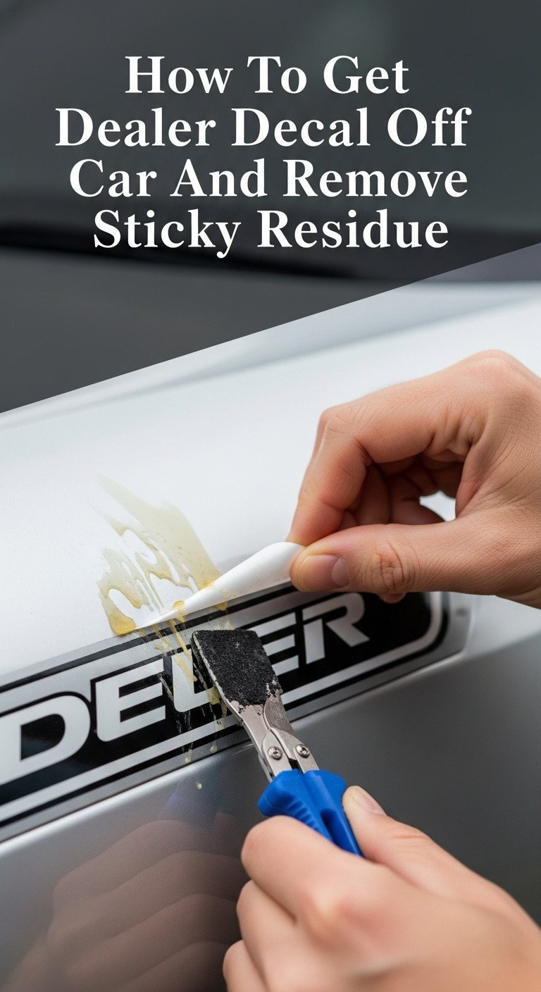 how to get dealer decal off car