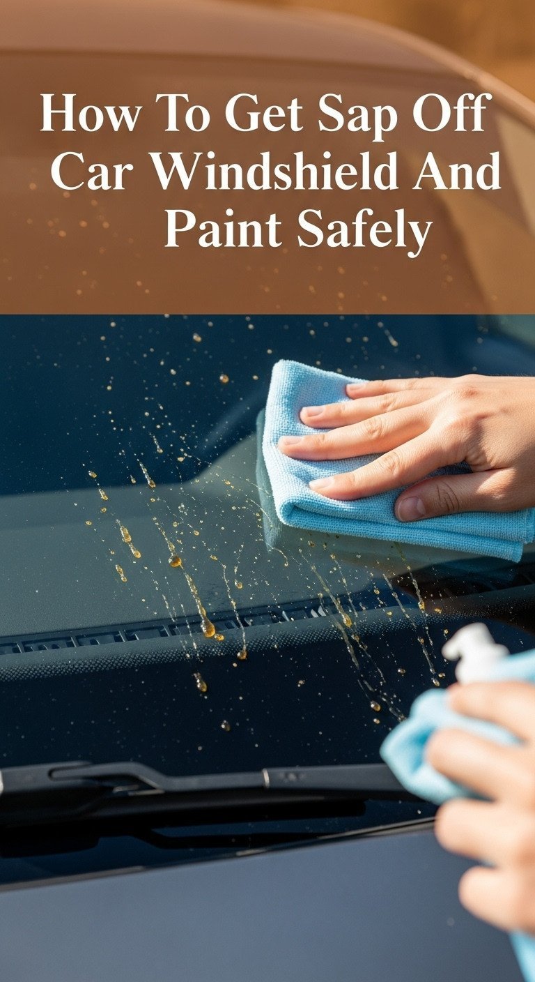 how to get sap off car windshield