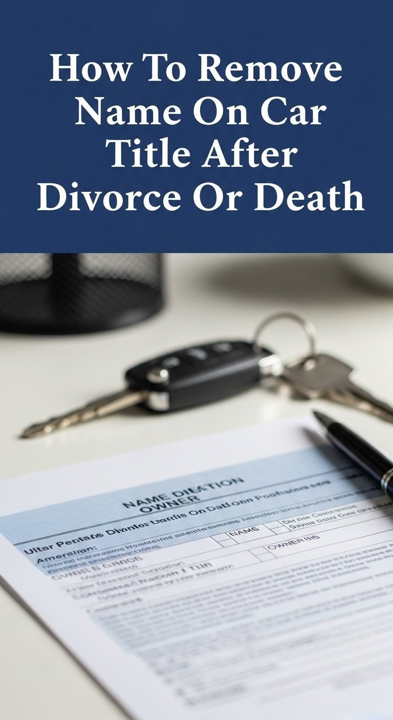 how to remove name on car title