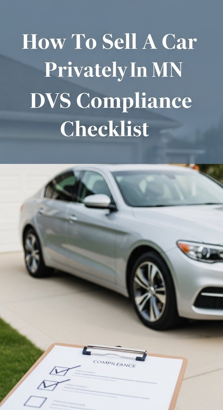 How To Sell A Car Privately In MN DVS Compliance Checklist 1 how to sell a car privately in mn