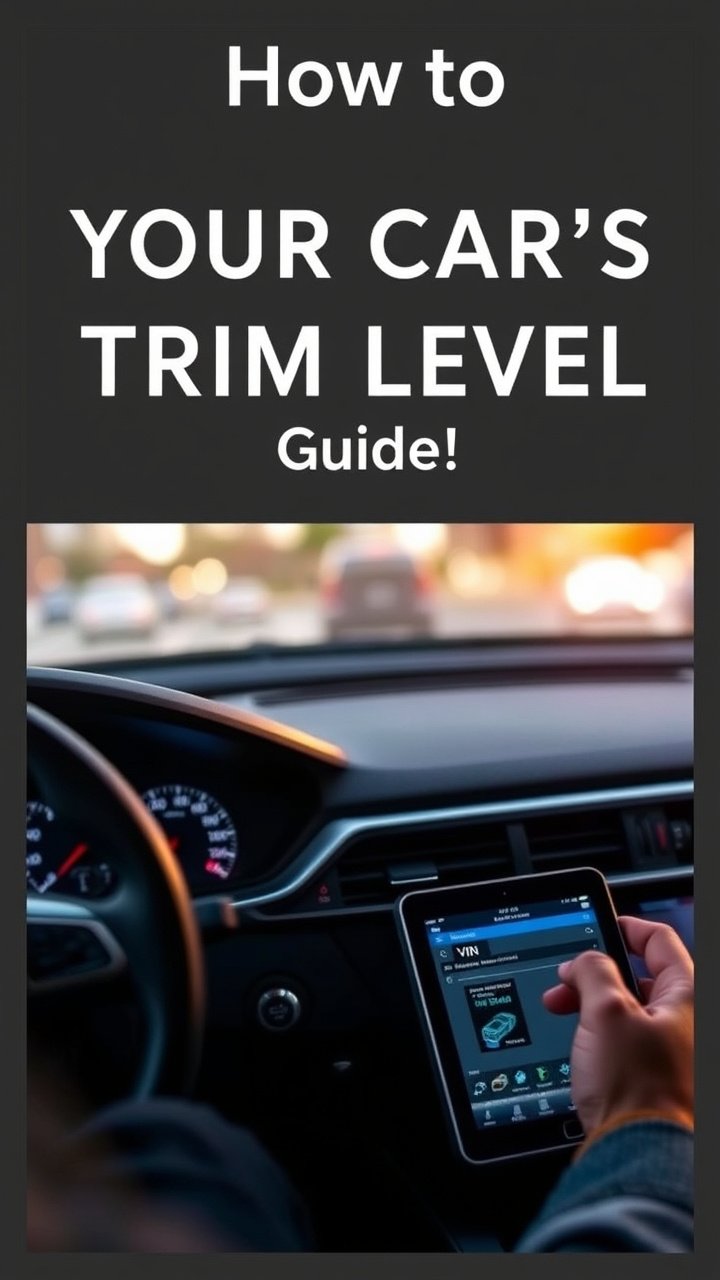 The three methods to find your car's trim level: physical inspection, documents, and VIN decoder use