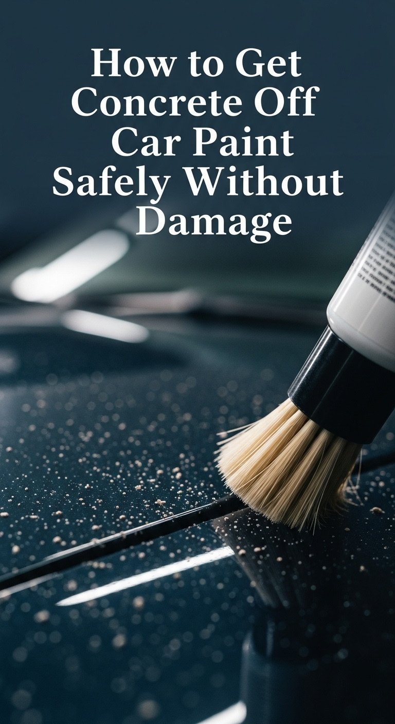 how to get concrete off car