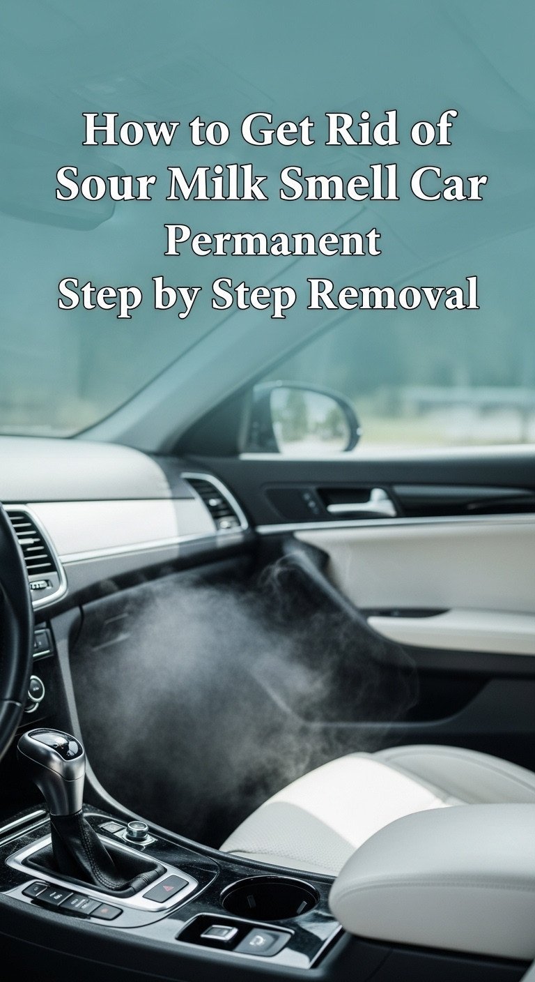 how to get rid of sour milk smell in car