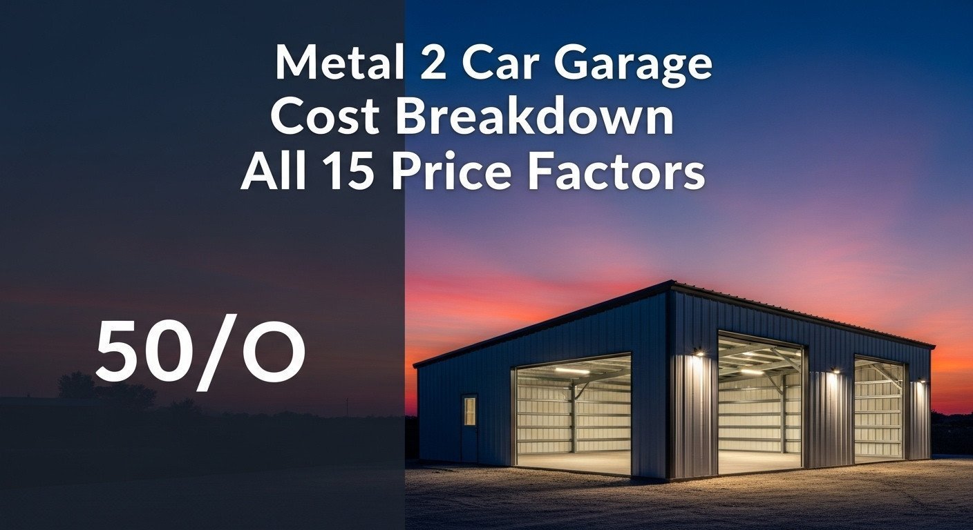 Metal 2 Car Garage Cost Breakdown All 15 Price Factors