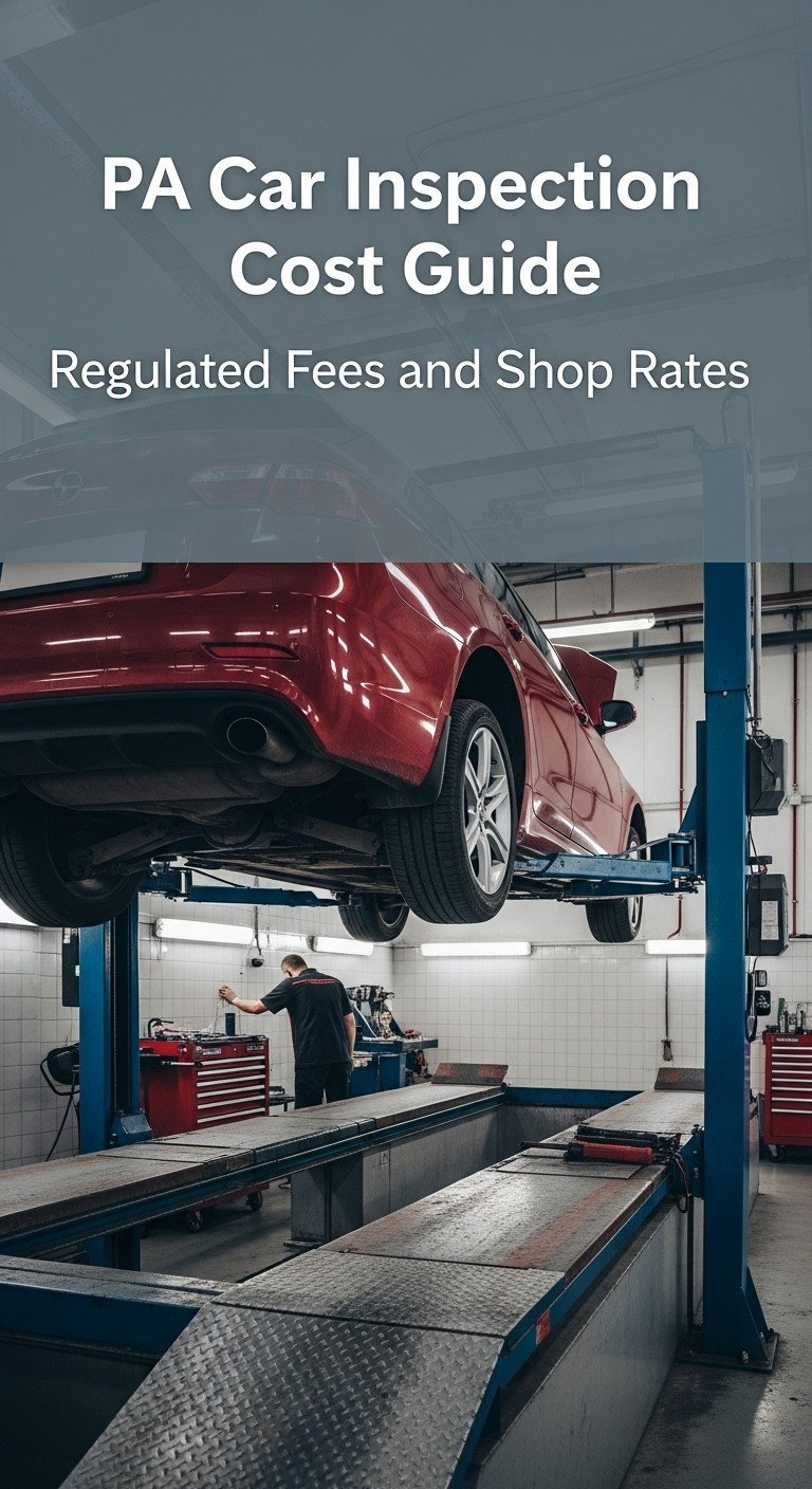 PA Car Inspection Cost Guide Regulated Fees and Shop Rates 1 how much for car inspection in pa