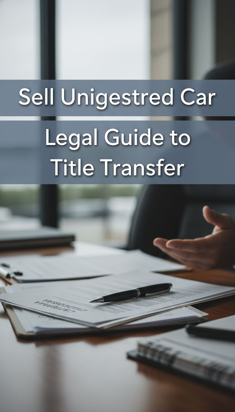 Sell Unregistered Car Legal Guide to Title Transfer 1 can you sell an unregistered car