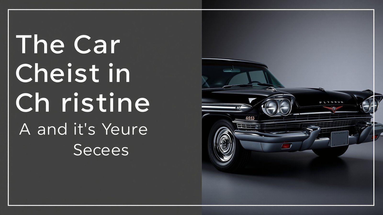 The Car in Christine A 1958 Plymouth Fury and Its Secrets