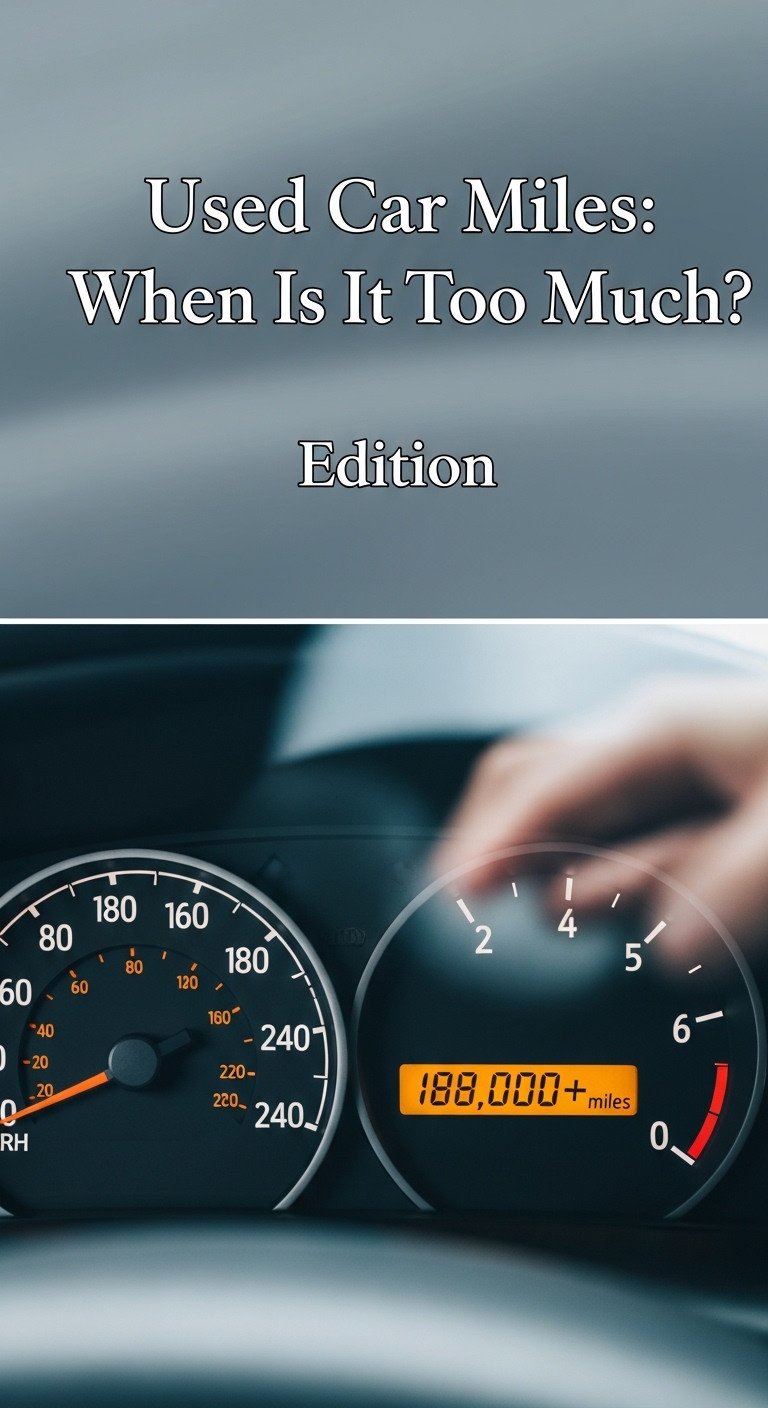 A dashboard view of a car odometer, demonstrating the core question of how much miles on a car is too much