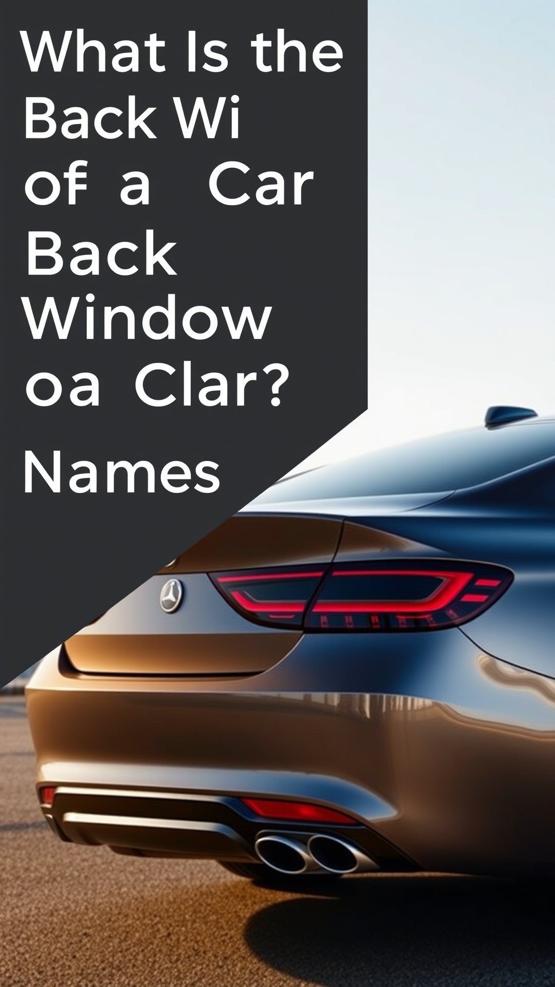 What Is the Back Window of a Car Called Common & Official Names 1 what is the back window of a car called