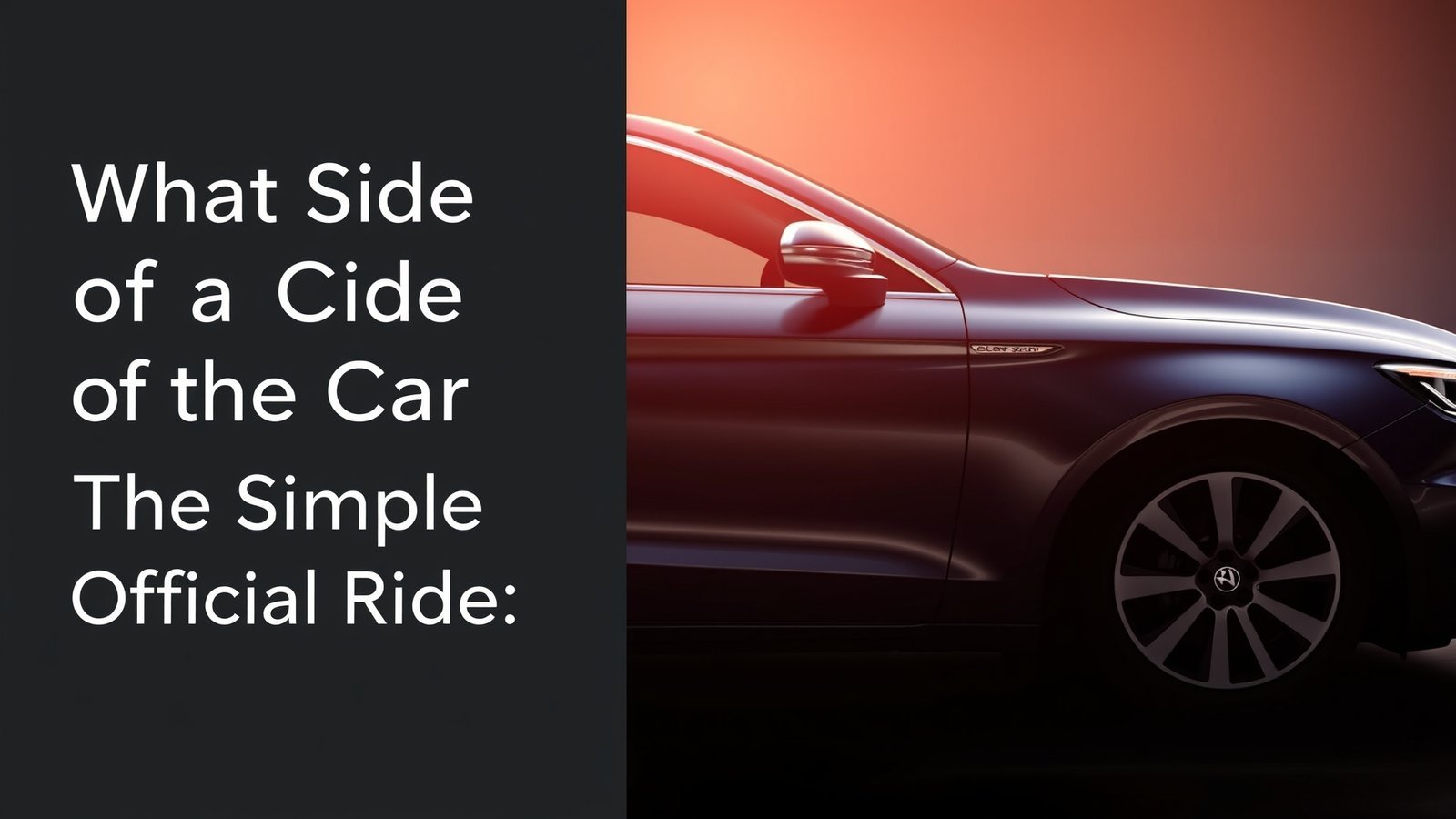 What Side of a Car Is the Right Side The Simple Official Rule