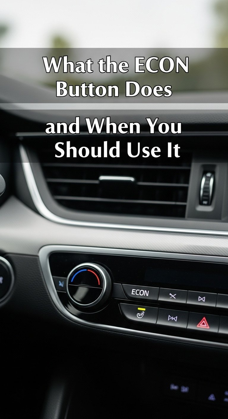 What the ECON Button Does and When You Should Use It 1 what does the econ button do in a car