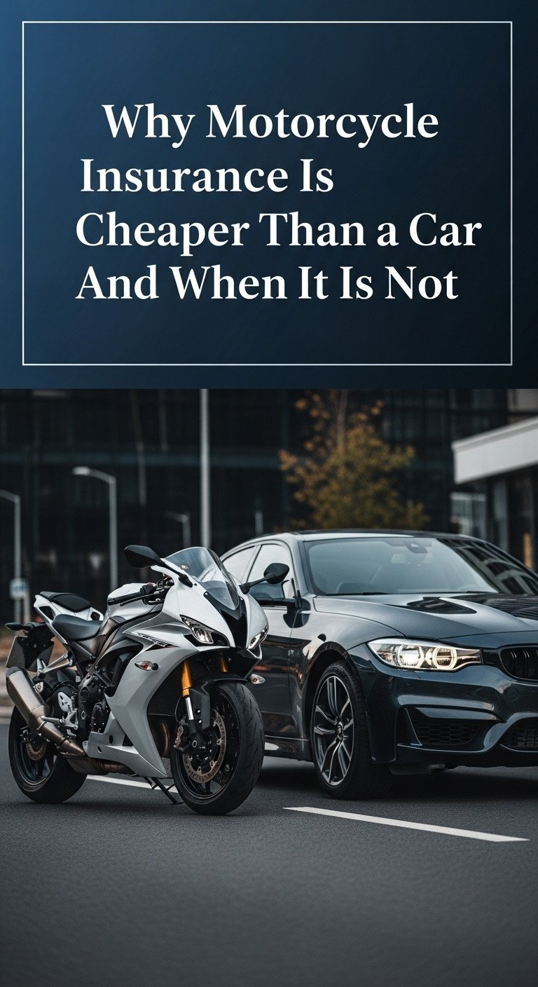 is motorcycle insurance cheaper than car