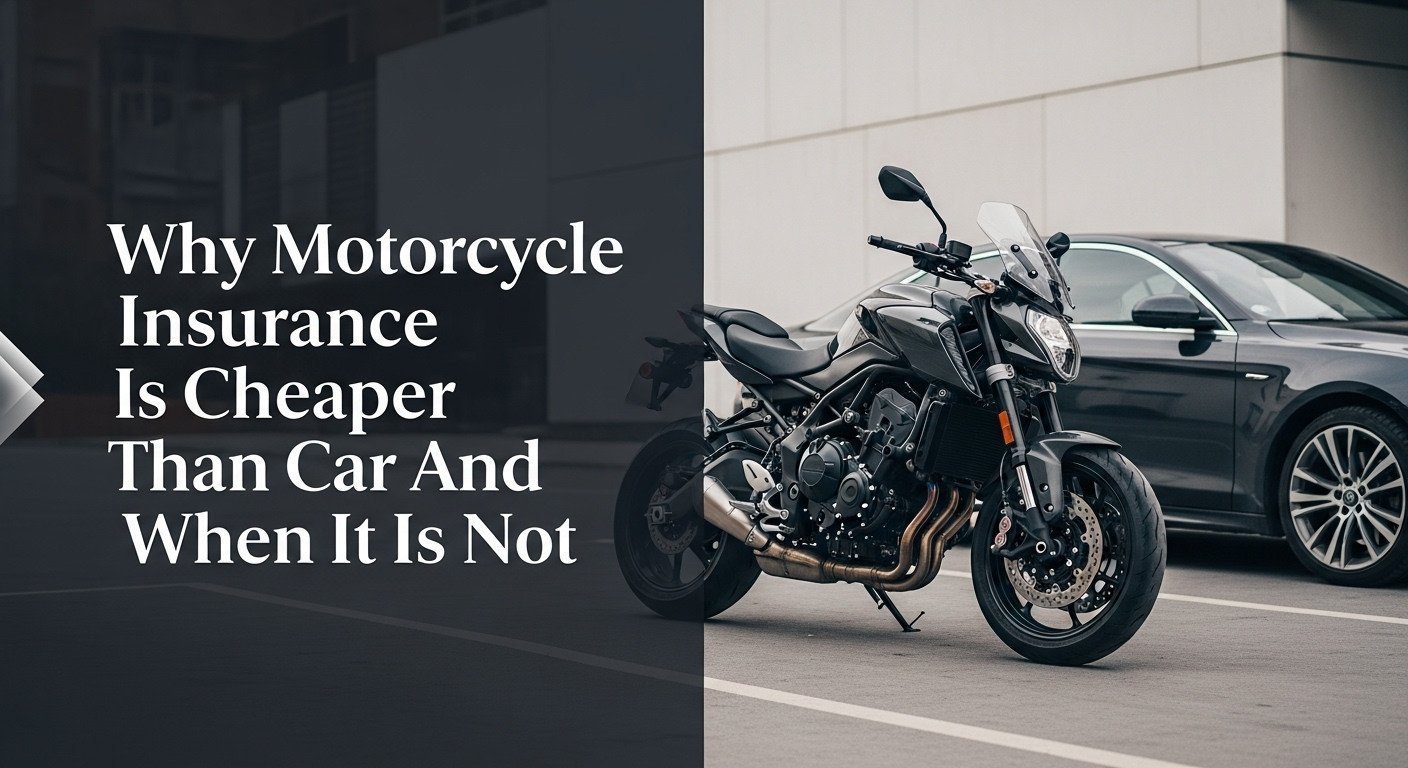 Why Motorcycle Insurance Is Cheaper Than Car And When It Is Not
