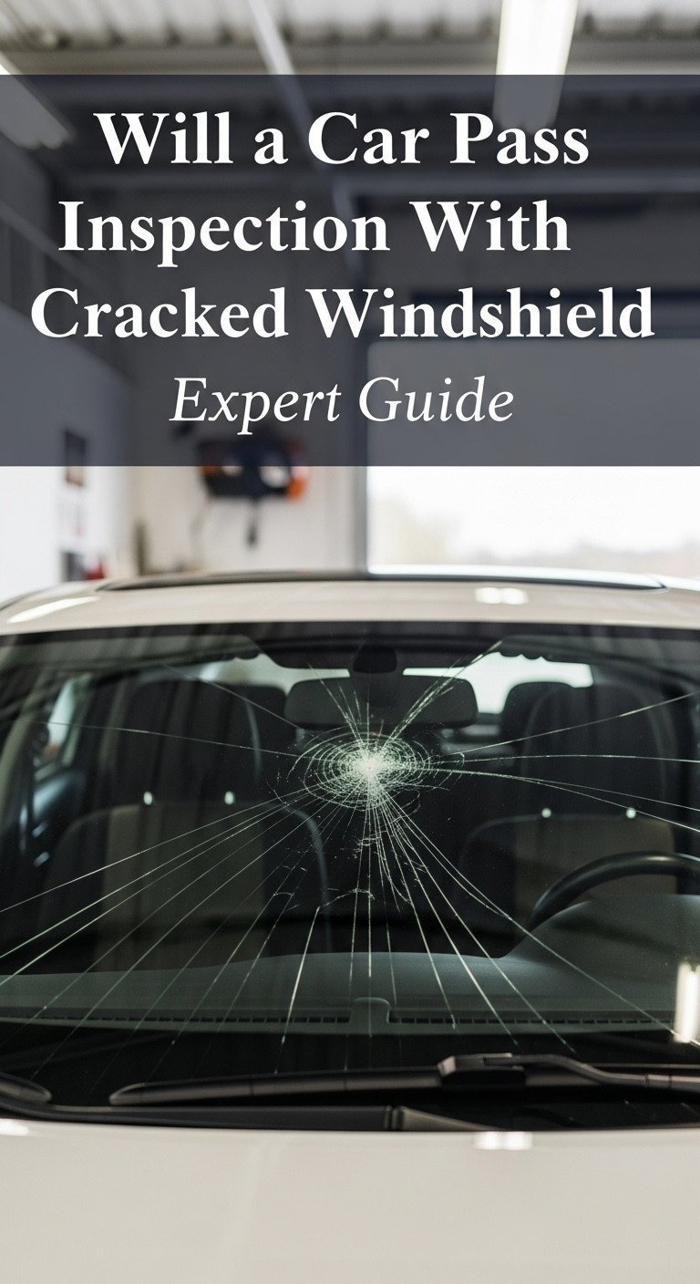 will a car pass inspection with cracked windshield