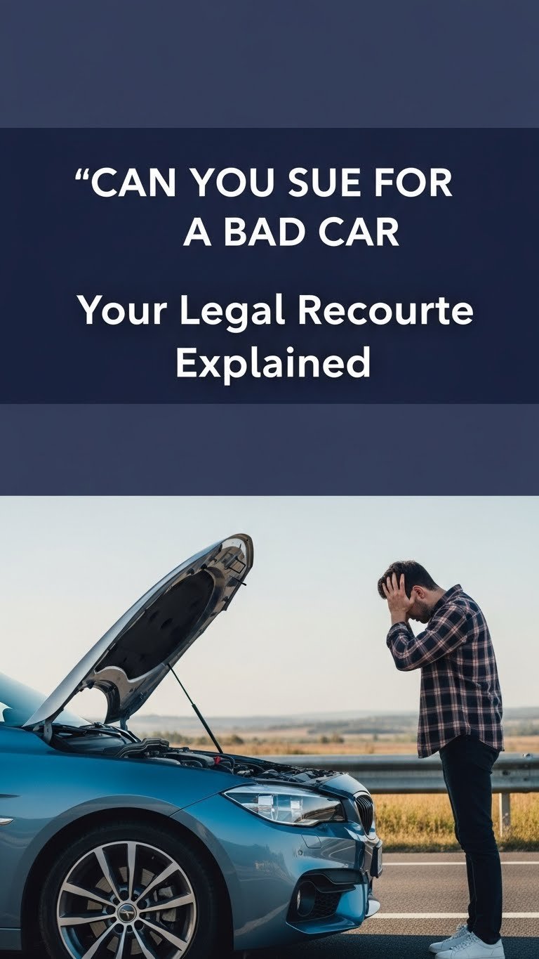 can you sue someone for selling you a bad car